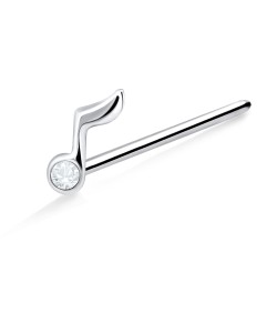 Interesting Design Silver Straight Nose Stud NSKA-858